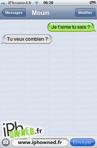 Je t’aime tu sais ?, Tu veux combien ?, 