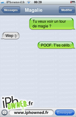 Tu veux voir un tour de magie ?, Wep :), POOF. T'es célib., 