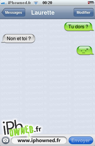 Tu dors ?, Non et toi ?, -_-'', 