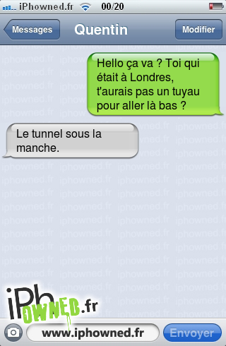 Hello ça va ? Toi qui était à Londres, t'aurais pas un tuyau pour aller là bas ?, Le tunnel sous la manche., 