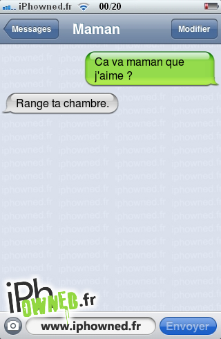 Ca va maman que j'aime ?, Range ta chambre., 