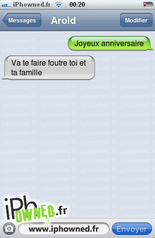 Joyeux anniversaire, Va te faire foutre toi et ta famille, 